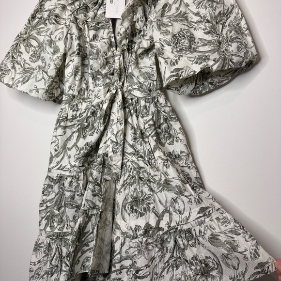 Caroline Constas Floral Ruffle Mini Dress – Size L – New With Tags 100%cotton - Picture 5 of 7